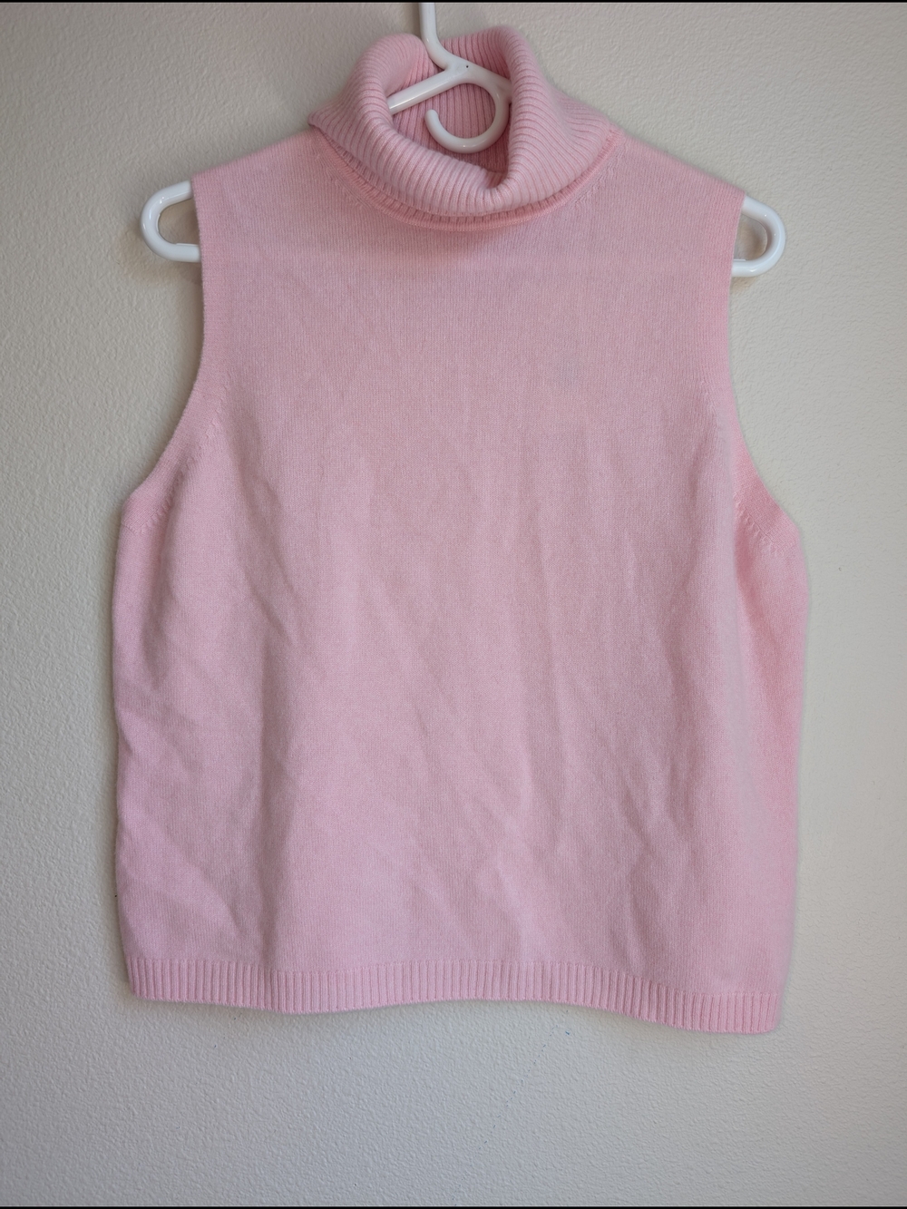 NWT Lord & Taylor Pink 100% Cashmere Sweater Vest Women's Size XL
